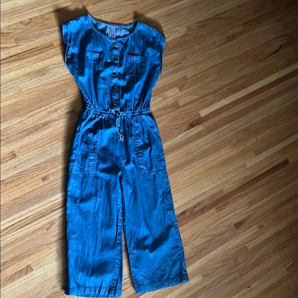 Vibrant Blue Sleeveless Jumpsuit with Elastic Waist